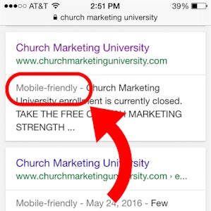 Mobile Friendly on Google Search for Pastors - Churches