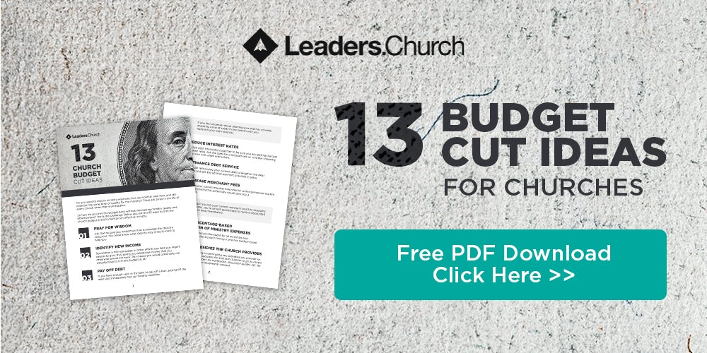 Ideas for pastors to trim the church budget