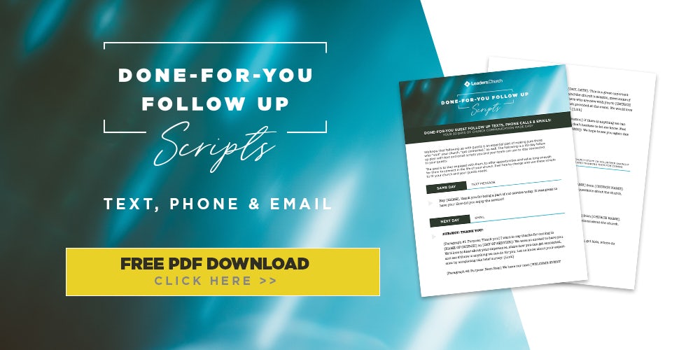 Free PDF: Follow-up messages for church guests